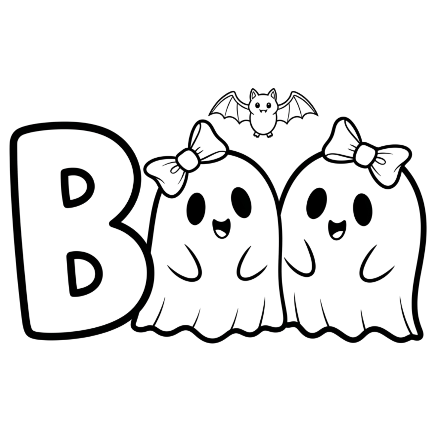 (SUBLIMATION) Sketch Transfer- Boo (Cutesy Ghost)