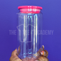 16 oz Clear Plastic Cup/ Colored Lid