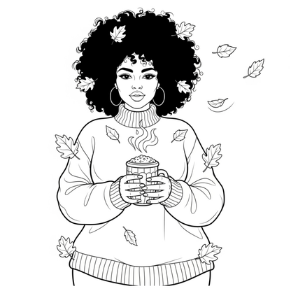 (SUBLIMATION) Sketch Transfer- Autumn Leaves Beauty