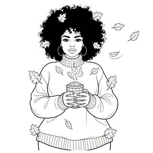 (SUBLIMATION) Sketch Transfer- Autumn Leaves Beauty