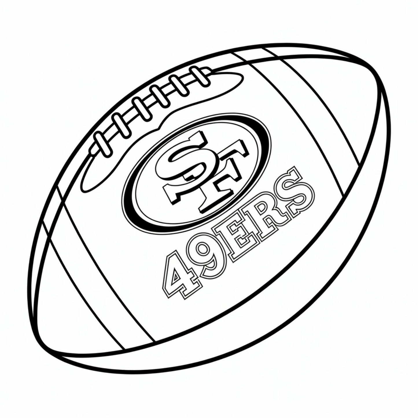 (SUBLIMATION) Sketch Transfer- 49er's Football