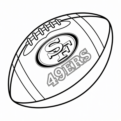 (SUBLIMATION) Sketch Transfer- 49er's Football