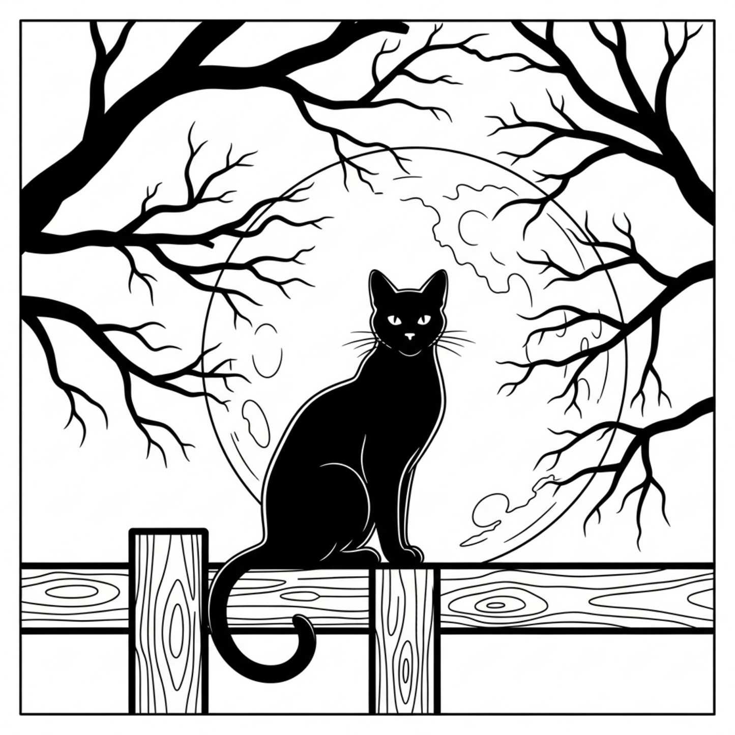(SUBLIMATION) Sketch Transfer- Black Cat