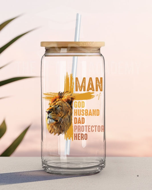 UV DTF Cup Decal - (Lion) Man Of God