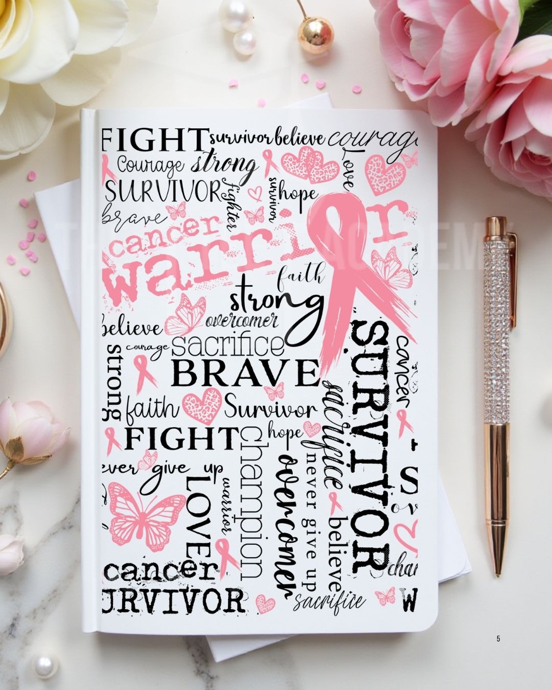 UV DTF Planner Cover Decal- Warrior Survivor