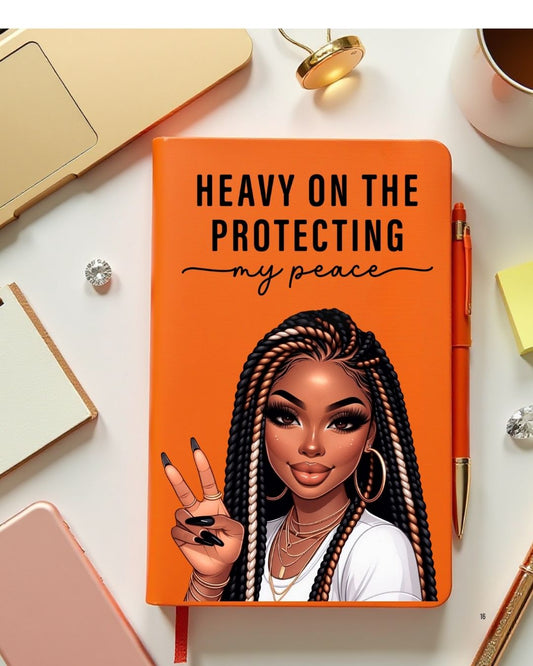 UV DTF Planner Cover Decal- Heavy On Protecting My Peace Babe