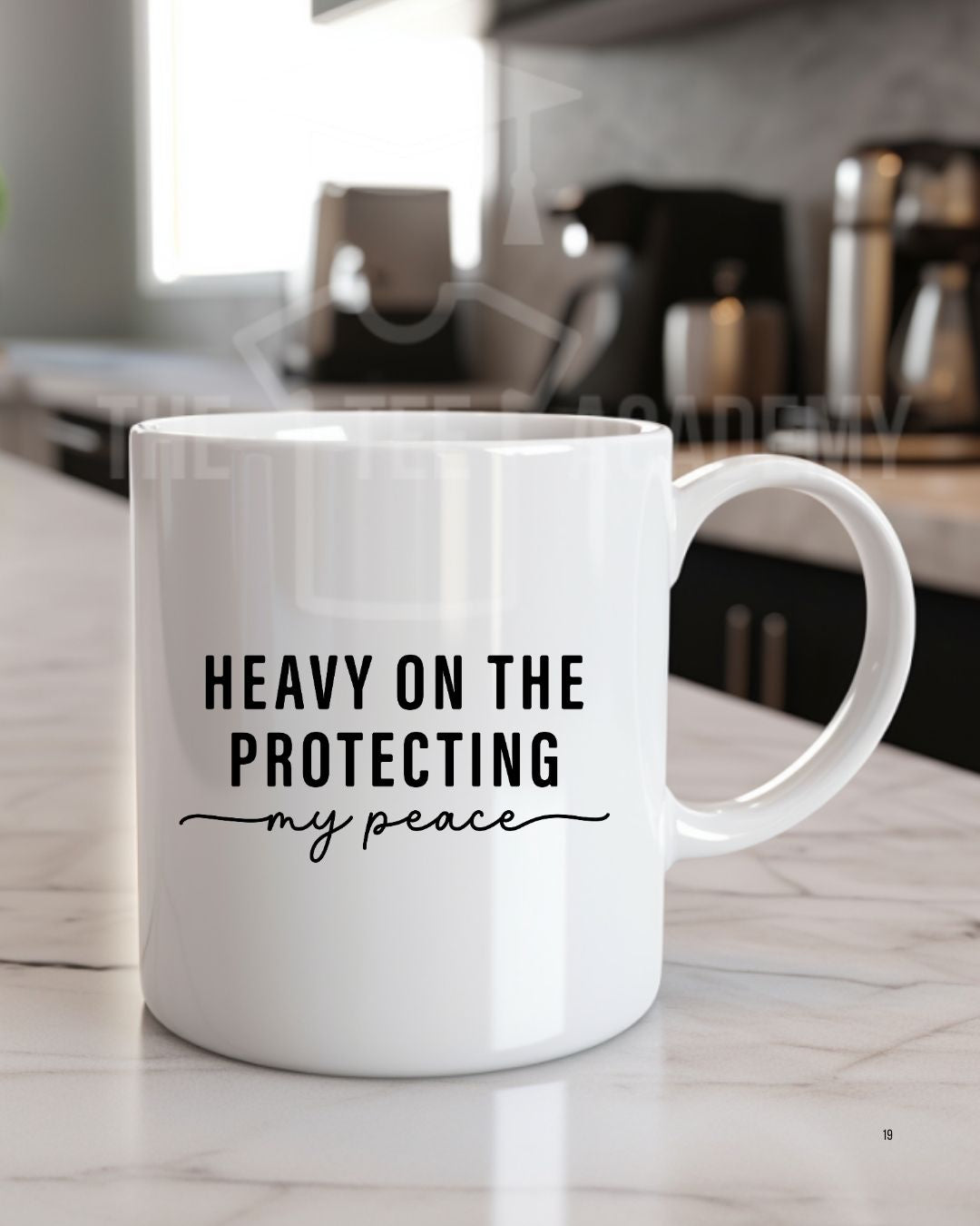 UV DTF Cup Decal - Heavy On Protecting My Peace (text)
