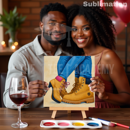 (SUBLIMATION) Sketch Transfer- Streetwear Couple (Boots)