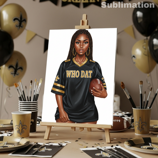 (SUBLIMATION) Sketch Transfer- Saints Baddie