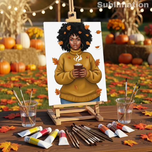 (SUBLIMATION) Sketch Transfer- Autumn Leaves Beauty