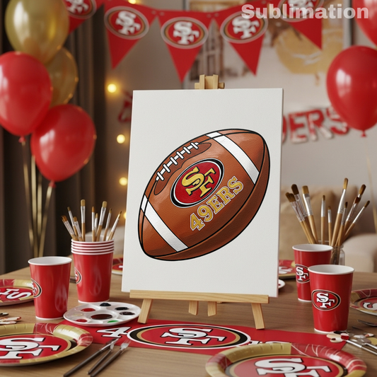 (SUBLIMATION) Sketch Transfer- 49er's Football
