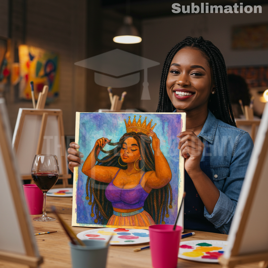 (SUBLIMATION) Sketch Transfer- Queen With Crown