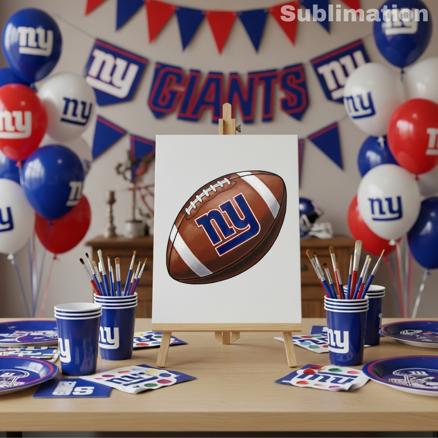 (SUBLIMATION) Sketch Transfer- Giants Football