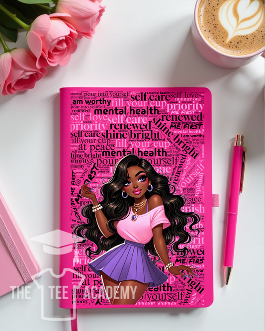 UV DTF Planner Cover Decal- Pink and Purple Baddie