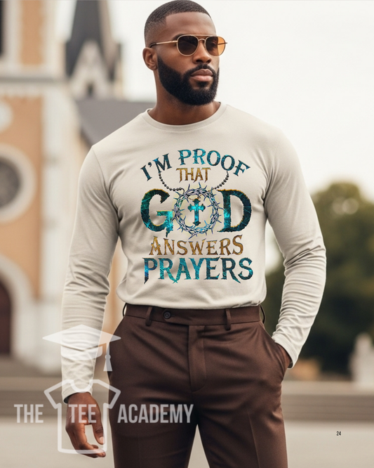 (Pre Order) Proof That God Answers Prayers-Matte Clear Film Screen Print Transfer (Copy)