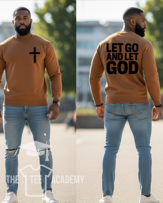 (Set) Let Go And Let God-Screen Print Transfer