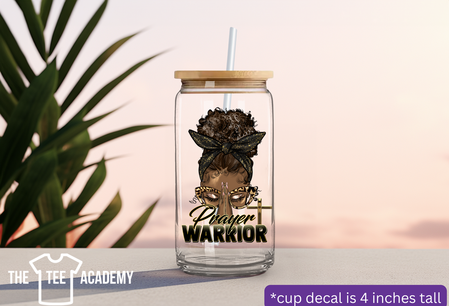 Prayer Warrior- UV DTF Cup Decal