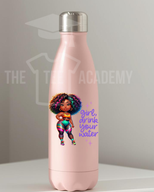 UV DTF Cup Decal - Girl Drink Your Water