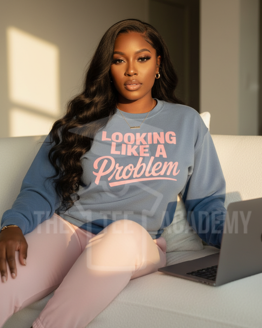 Looking Like  A Problem- Screen Print Transfer -NEW