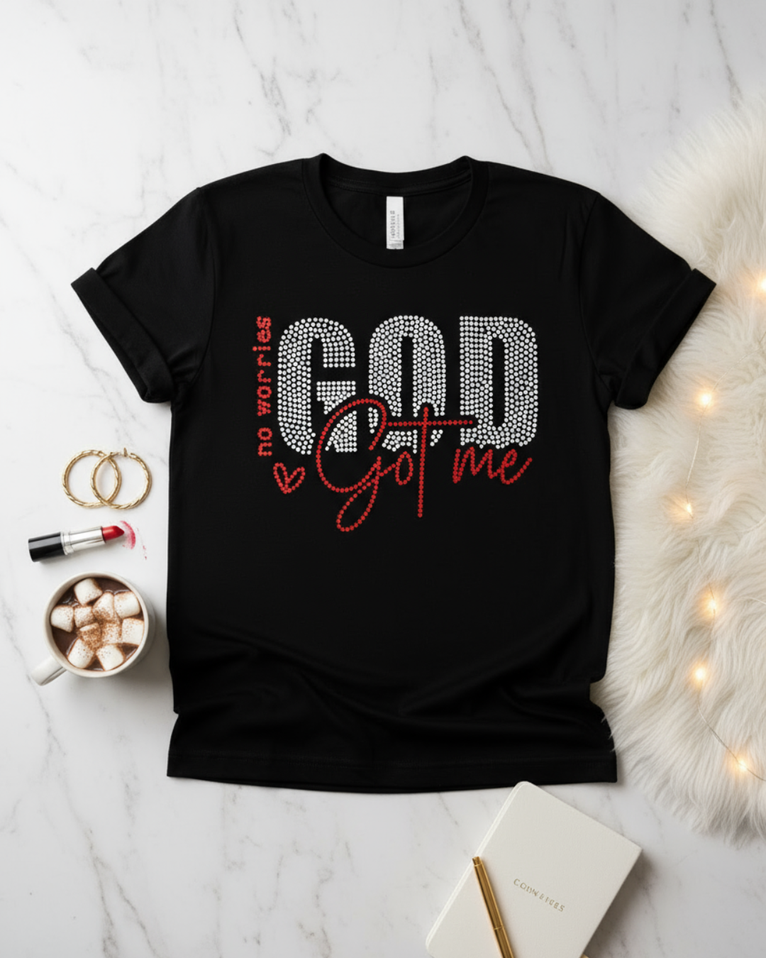 God Got Me- Rhinestone Transfer