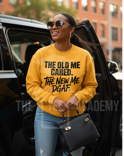 The Old Me Cared- Screen Print Transfer -NEW