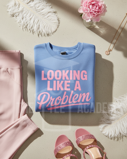 Looking Like  A Problem- Screen Print Transfer -NEW