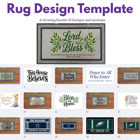 Rug Design Canva Template Bundle