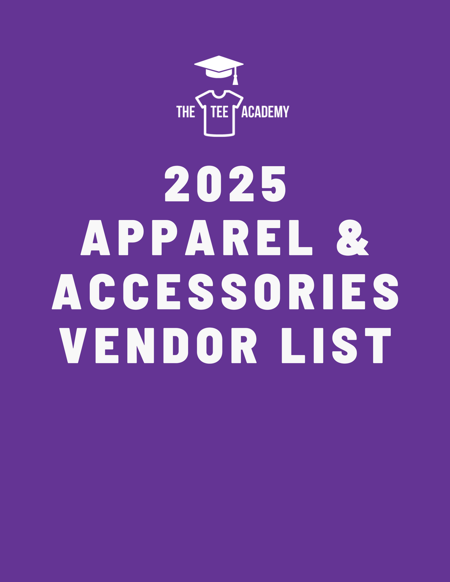 2025 Apparel & Accessories Vendor List