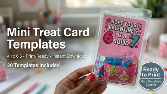 Mini Treat Card Templates Print-Ready