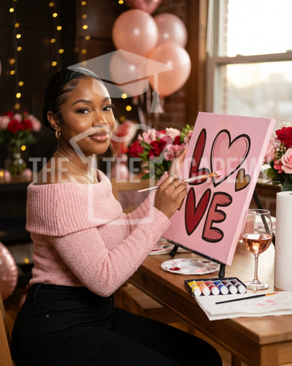 Valentine's Paint Party Sketch Designs- Digital Product + Resell Rights