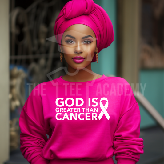 PRE ORDER: God Is Greater Than Cancer- Screen Print Transfer